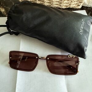 Off-White Dark Brown Sunglasses